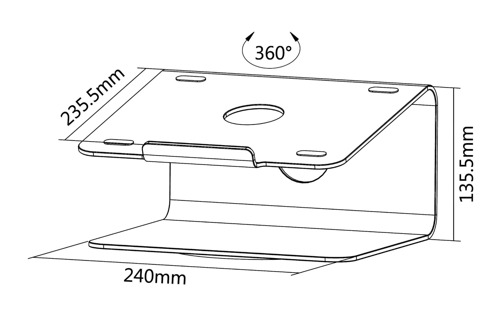 Laptopstandaard Neomounts NSLS050 zilver 2