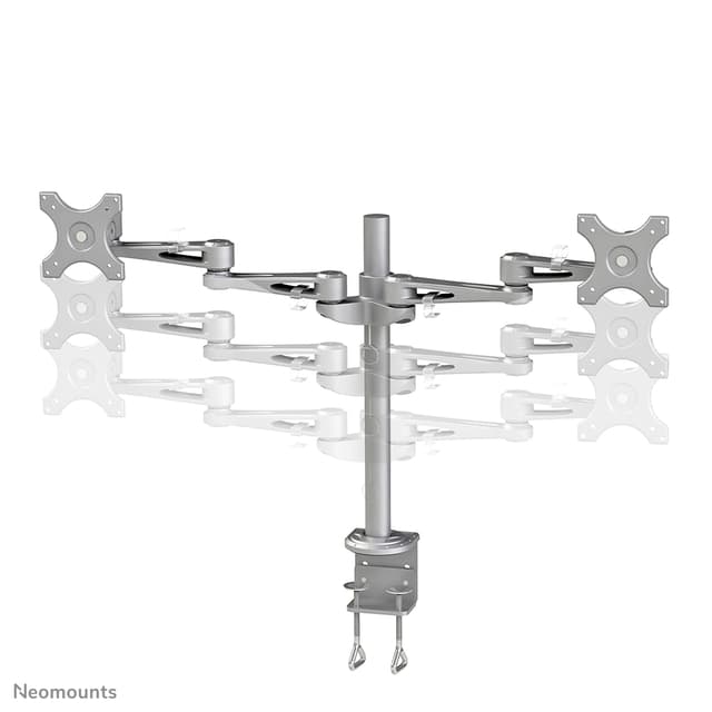 Monitorarm Neomounts D935D 2x10-27" met klem zilvergrijs 4