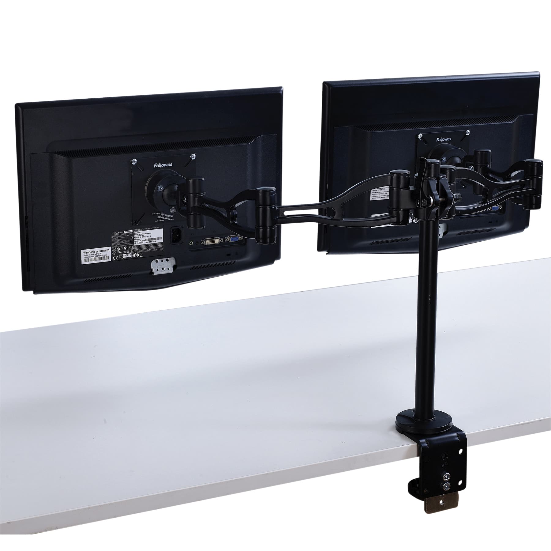 Monitorarm Fellowes Vista dubbel zwart 2