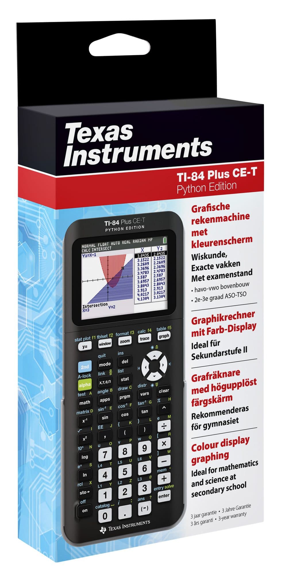 Rekenmachine TI-84 Plus CE-T Python Edition 4