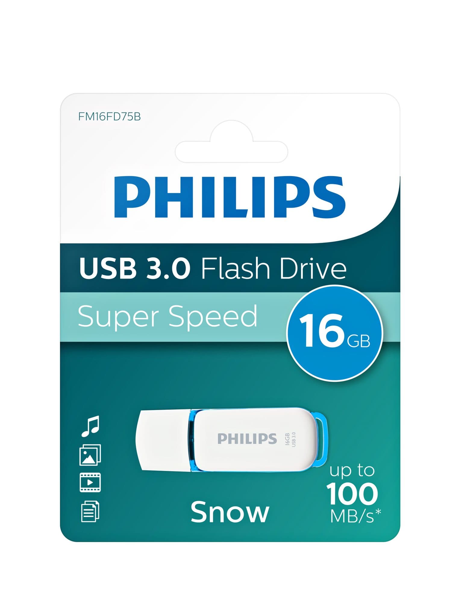 USB stick 3.0 Philips Snow USB-A 16GB blauw 3