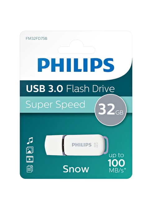 USB stick 3.0 Philips Snow USB-A 32GB grijs 3