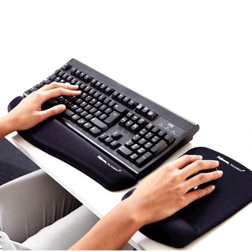 Muismat met polssteun Fellowes Plush Touch zwart 3