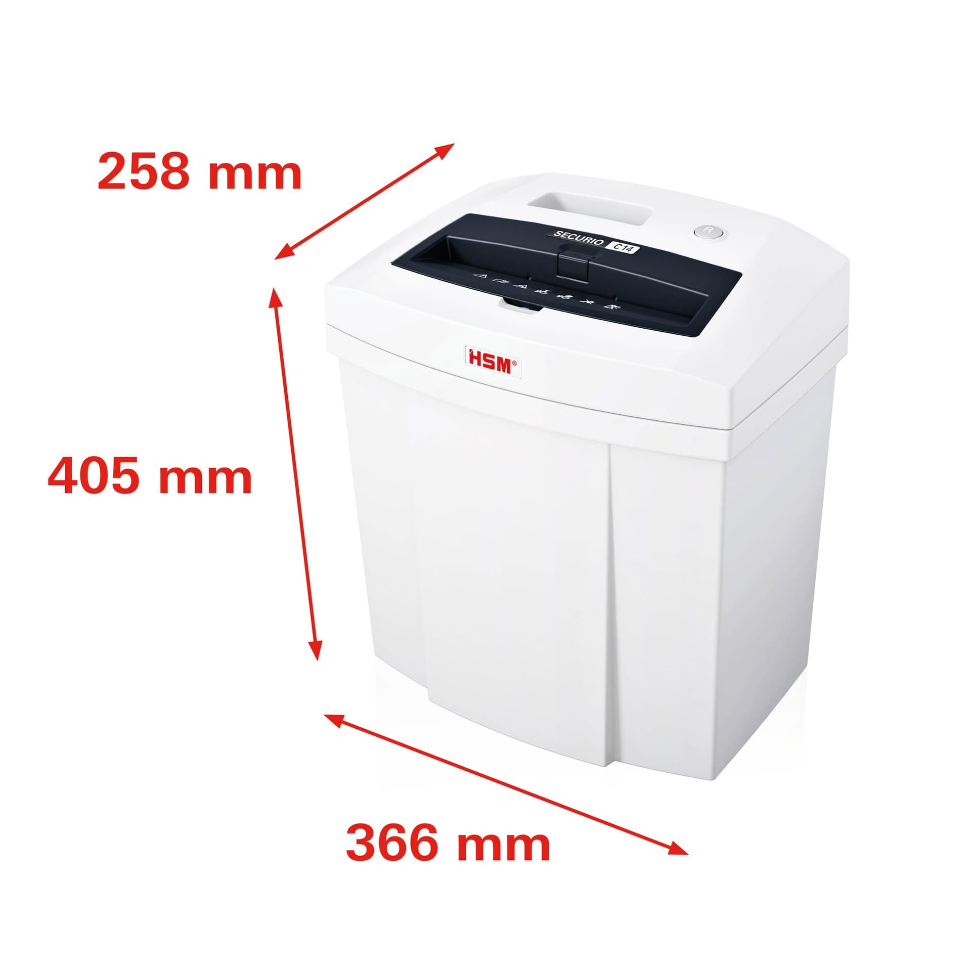 Papiervernietiger HSM Securio C14 stroken 3.9mm 2