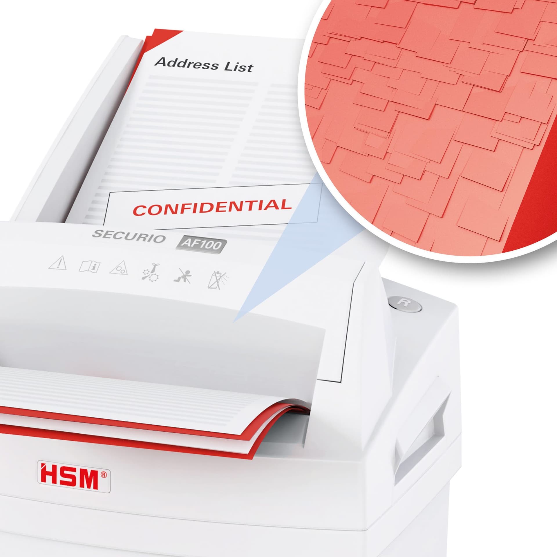 Papiervernietiger HSM Securio AF100 snippers 4x25mm 6