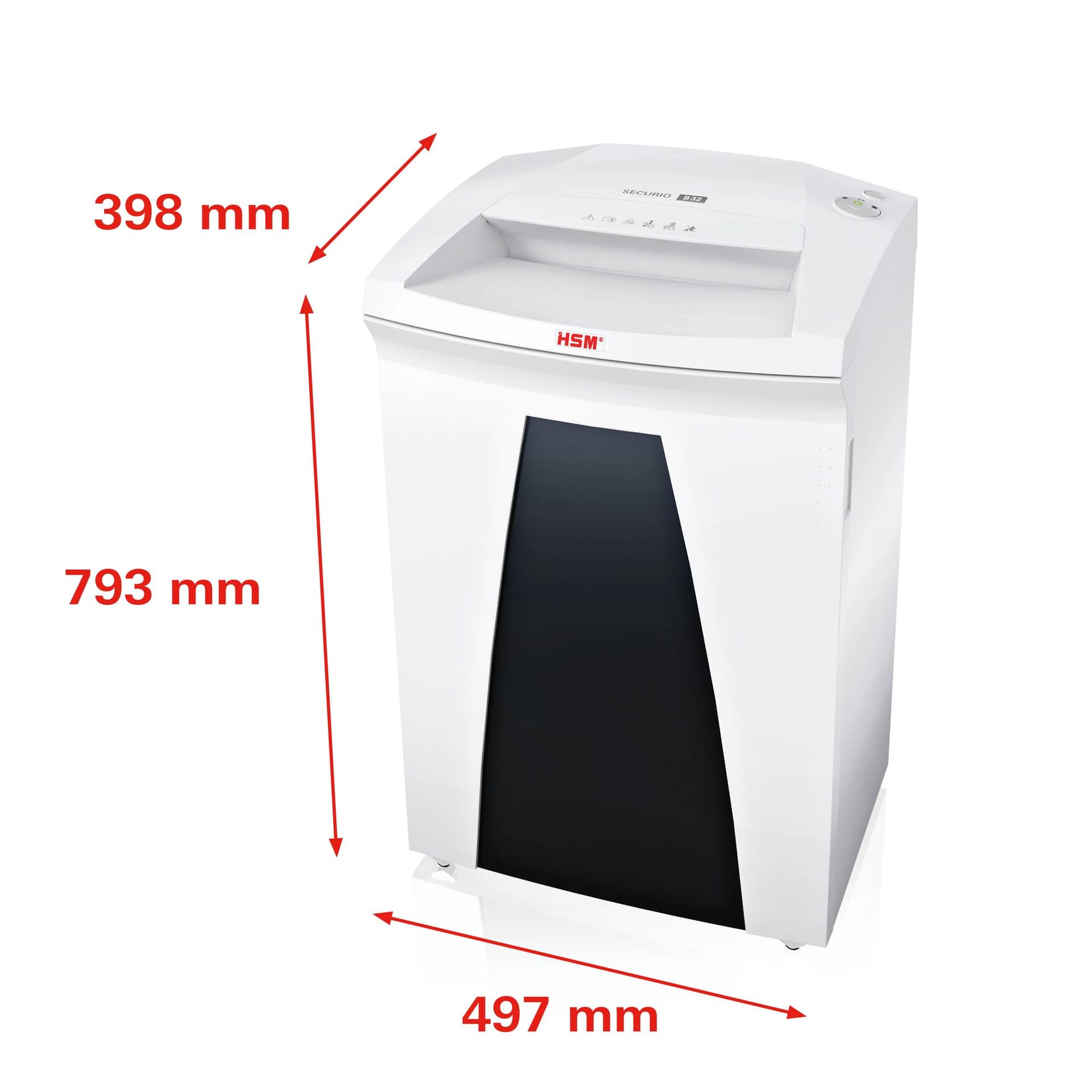 Papiervernietiger HSM Securio B32 stroken 3.9mm 2