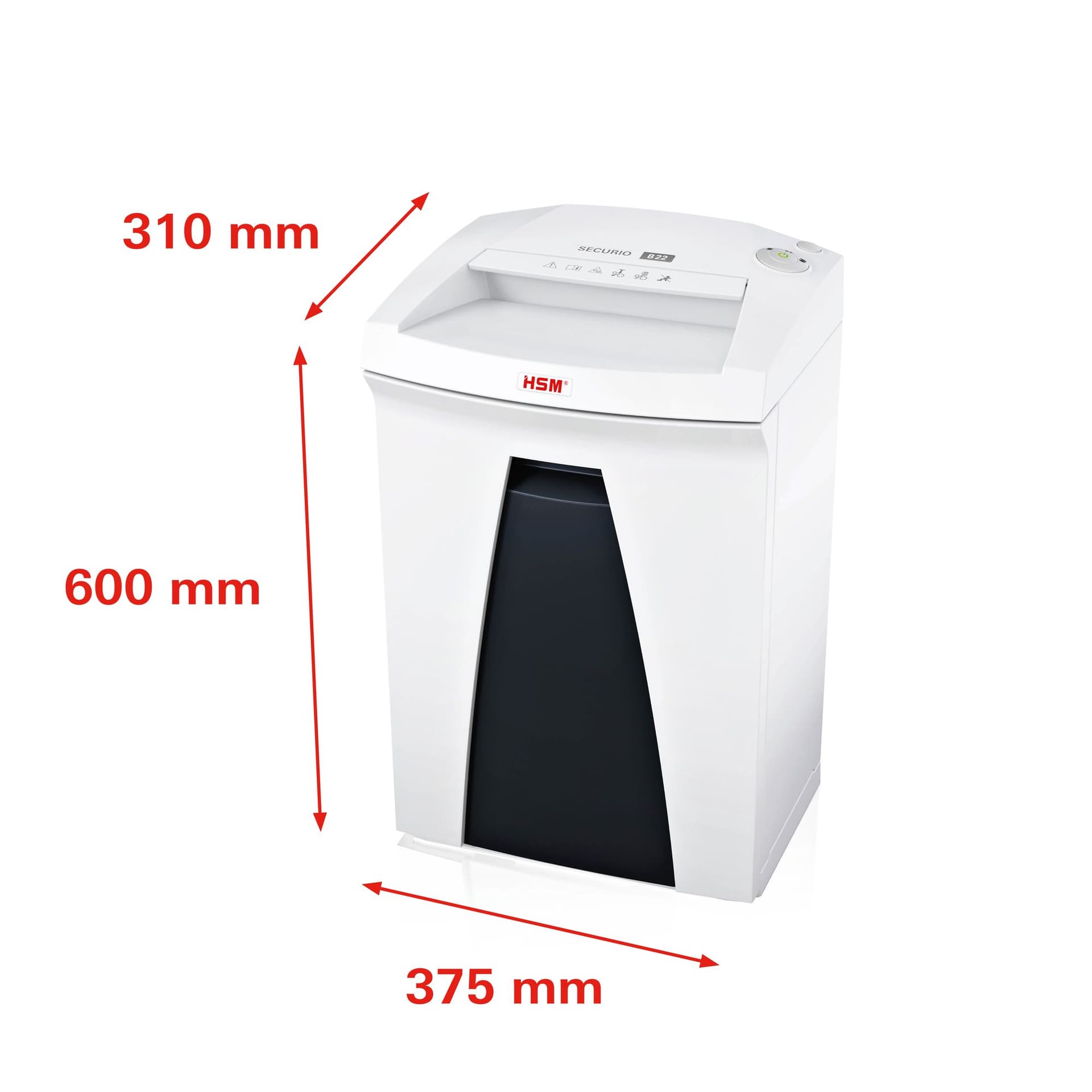 Papiervernietiger HSM Securio B22 stroken 3.9mm 2