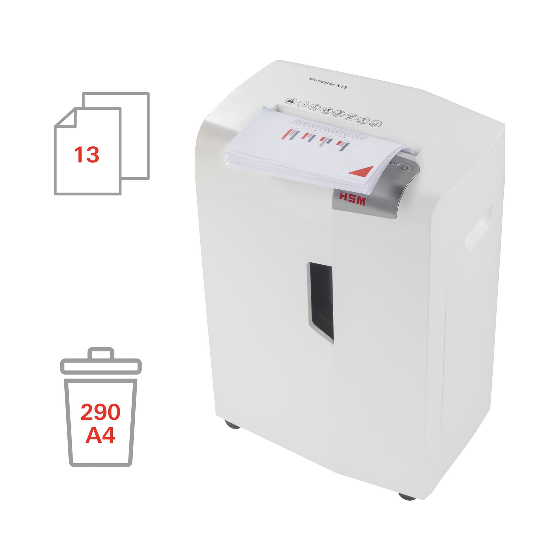 Papiervernietiger HSM shredstar X13 snippers 4x37mm 4
