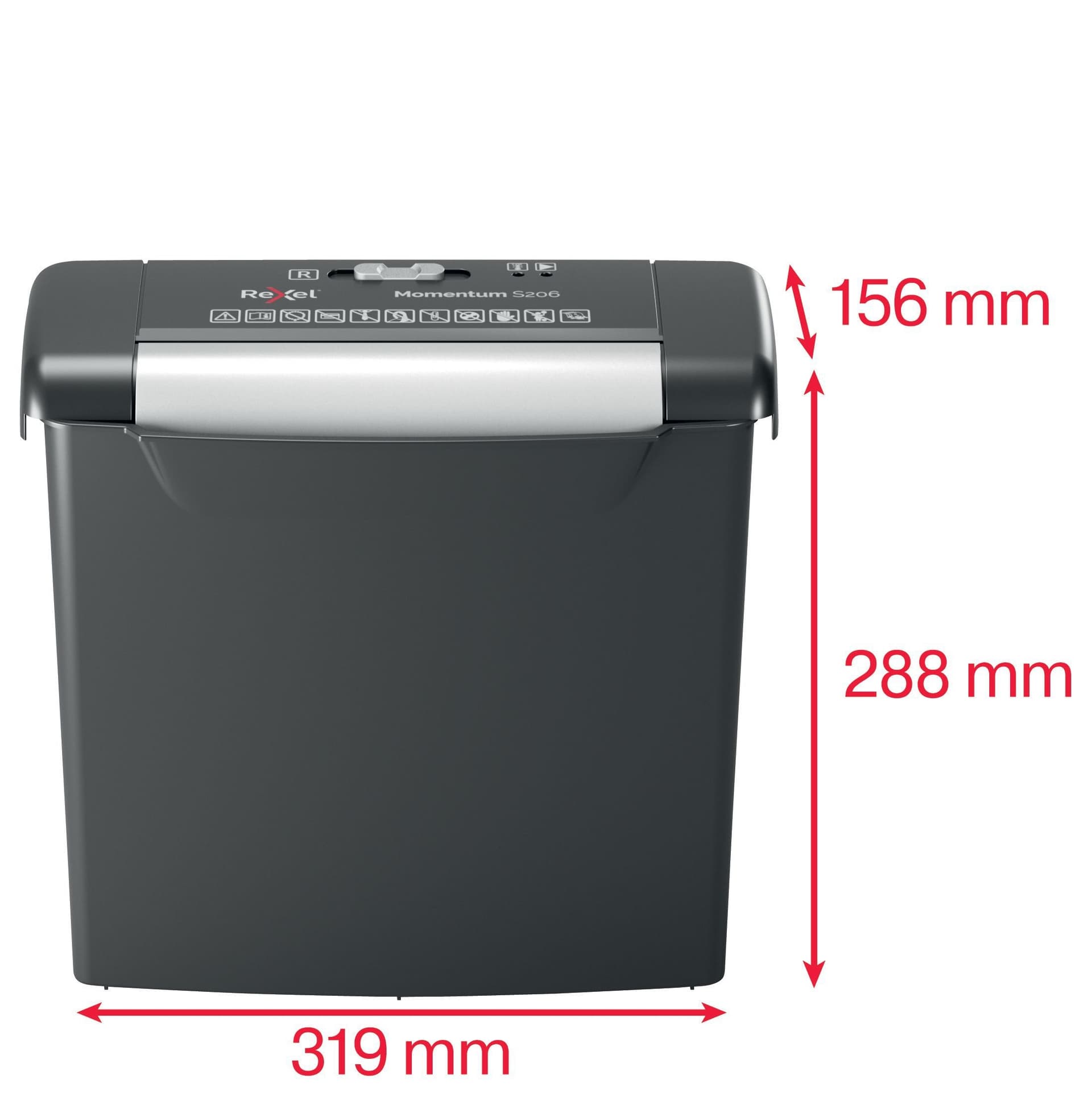 Papiervernietiger Rexel Momentum S206 stroken 6mm 4