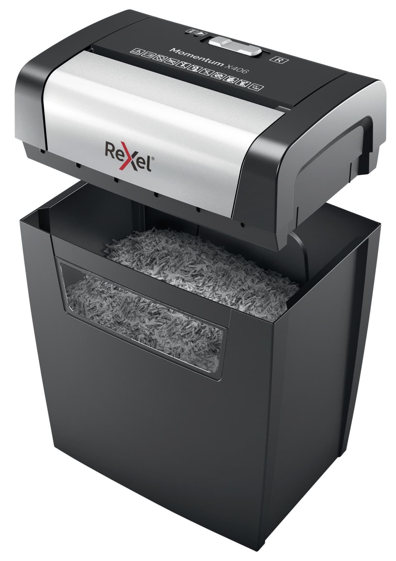 Papiervernietiger Rexel Momentum X406 snippers 4x28mm 3