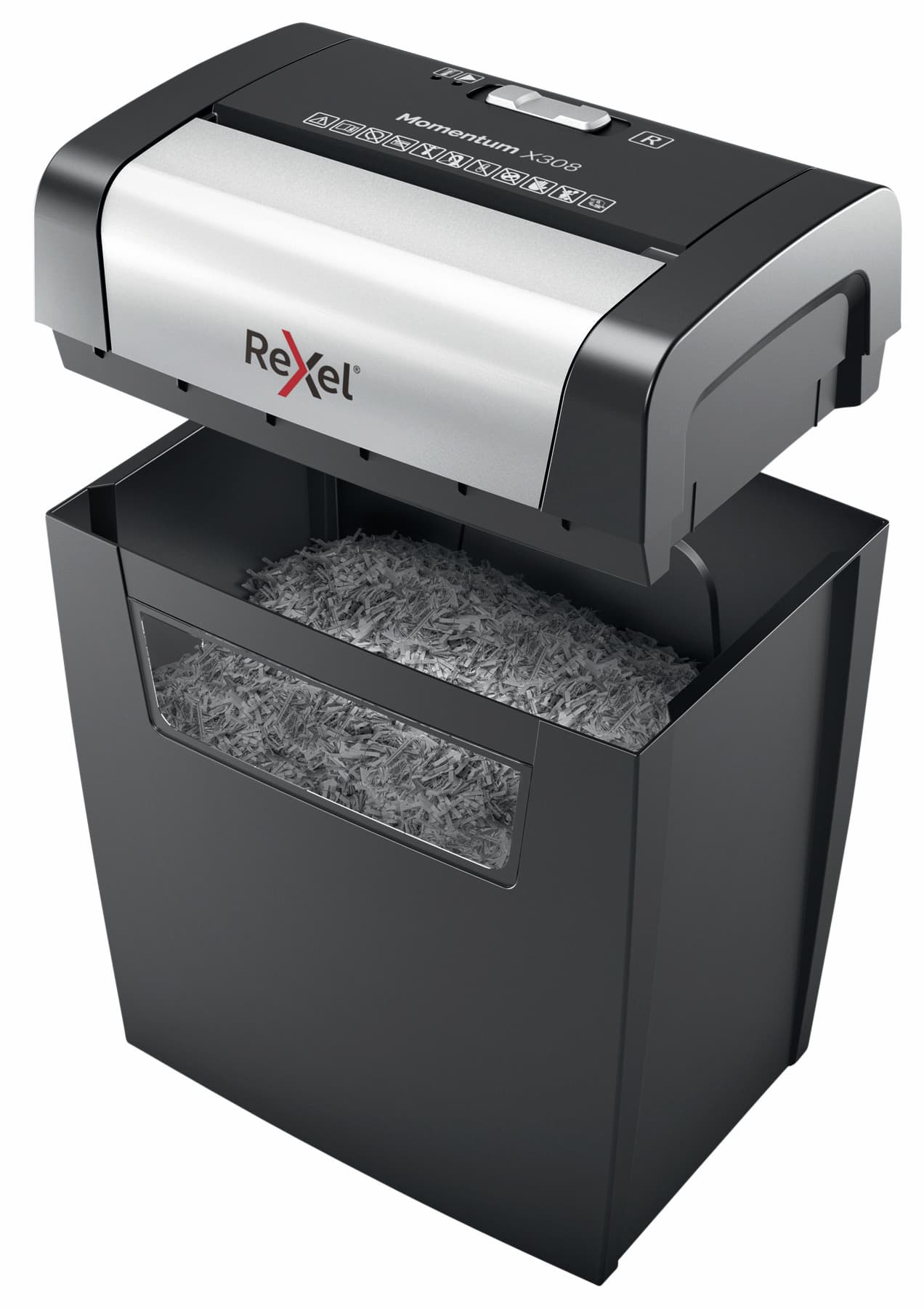 Papiervernietiger Rexel Momentum X308 snippers 5x42mm 3