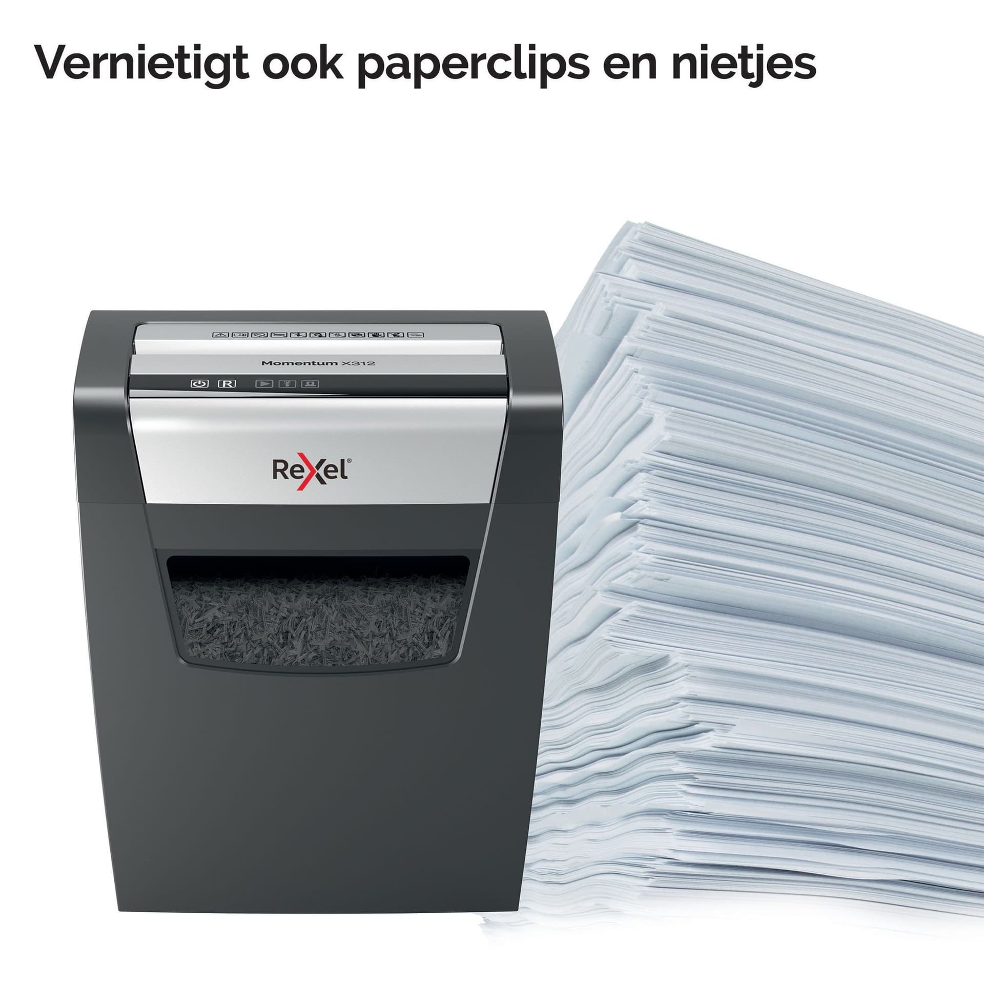 Papiervernietiger Rexel Momentum X312 snippers 5x42mm 8