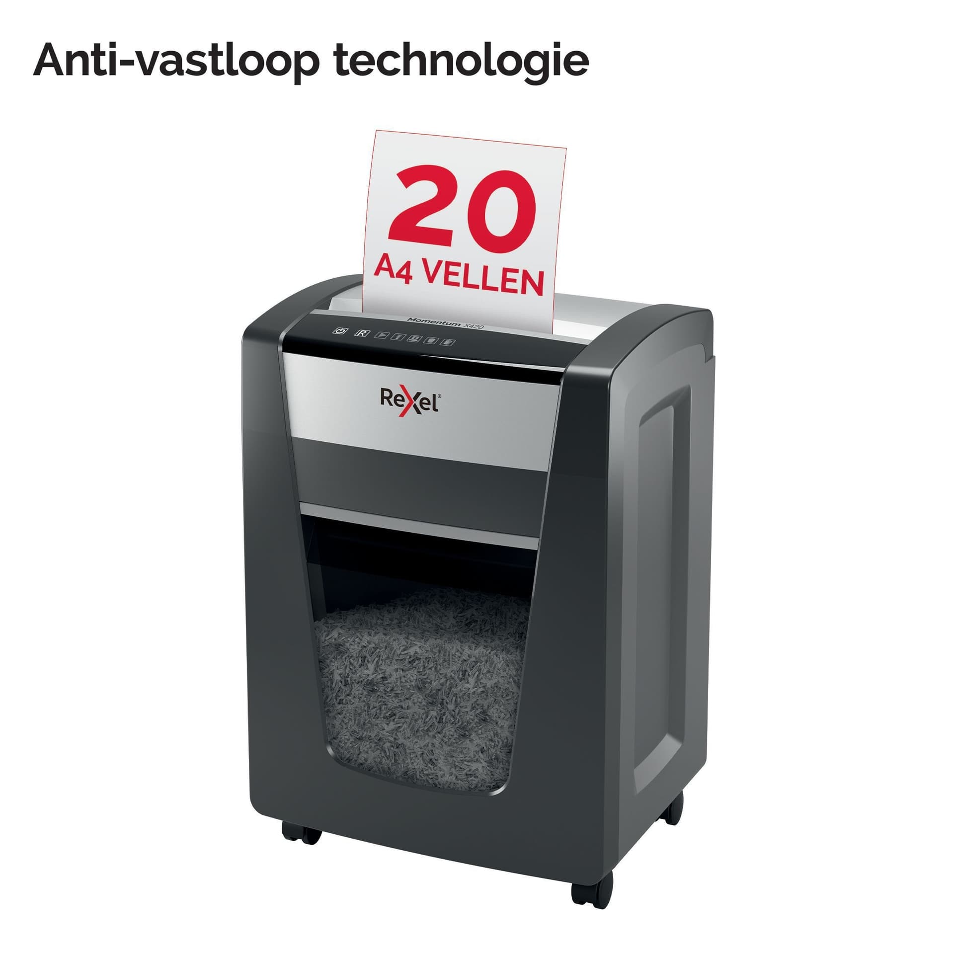 Papiervernietiger Rexel Momentum X420 snippers 4x40mm 4