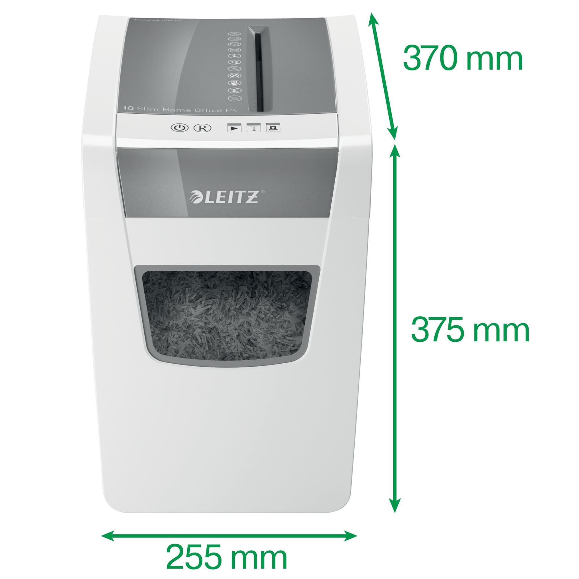 Papiervernietiger Leitz IQ Slim Home Office P4 snippers 4x28mm 4