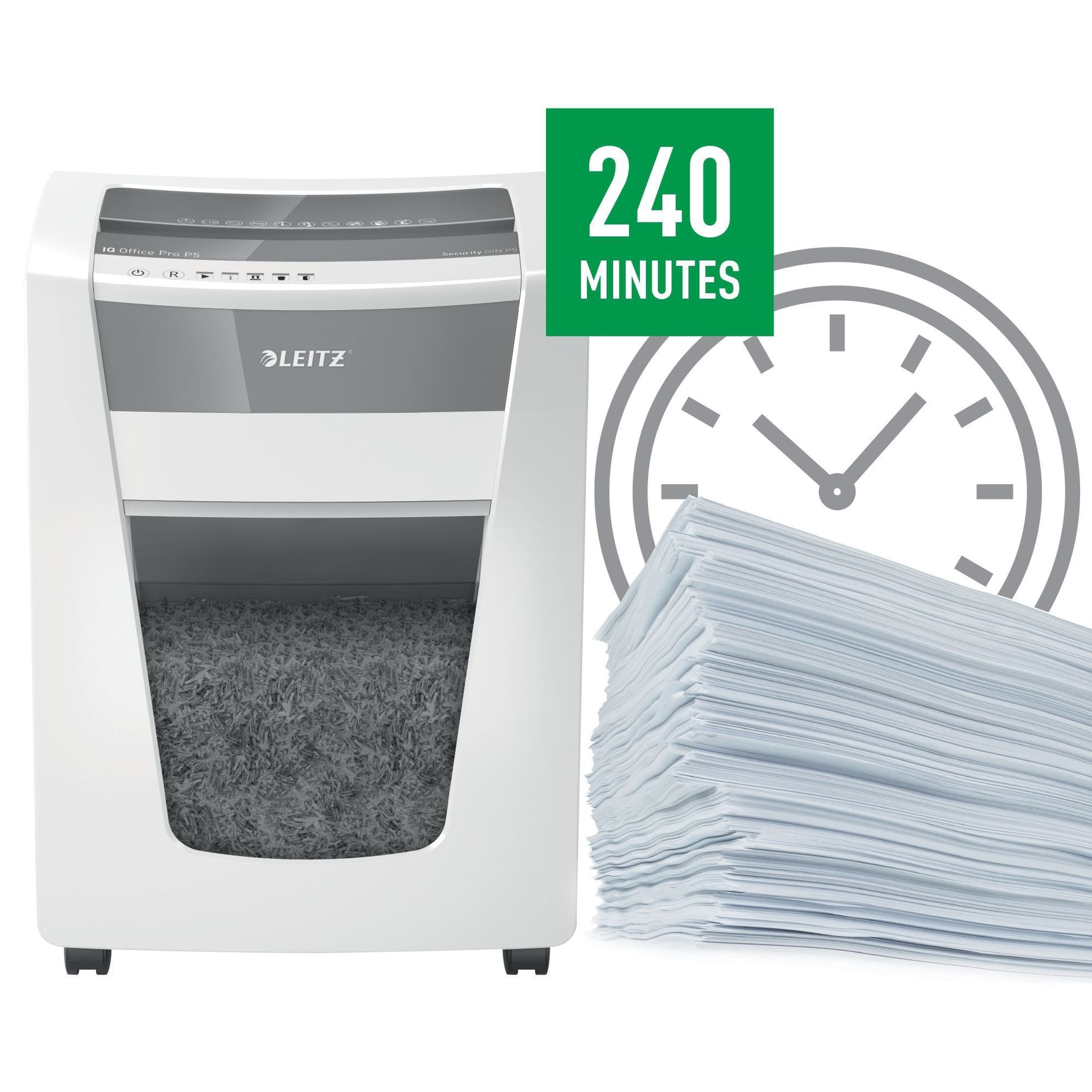 Papiervernietiger Leitz IQ Office Pro P5 snippers 2x15mm 6