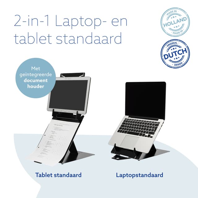 Laptopstandaard R-Go Riser DUO 2