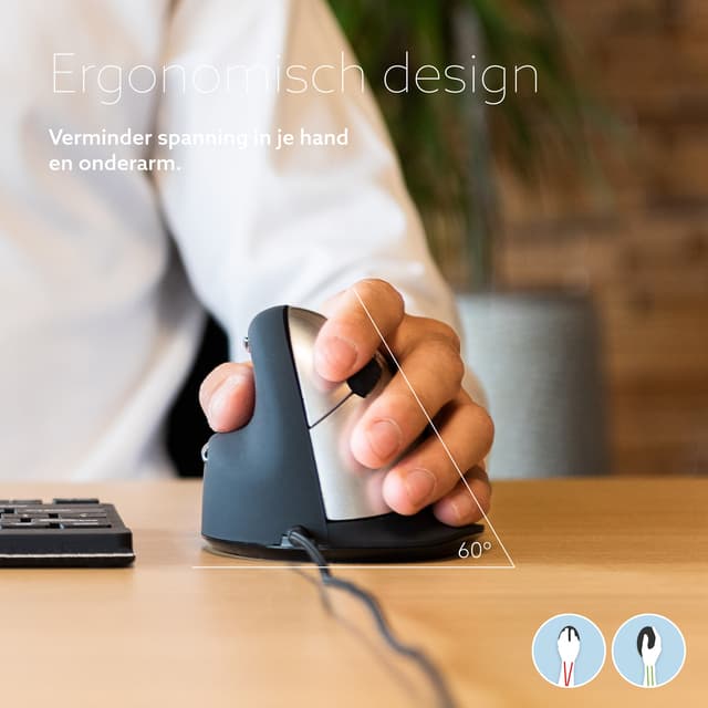 Ergonomisch muis R-Go HE Break Draad Links M 2