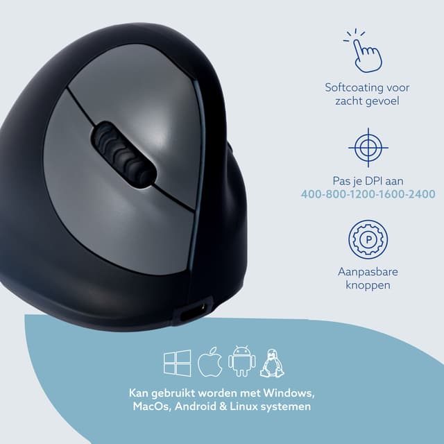 Ergonomisch muis R-Go HE Break Wireless Rechts L 5