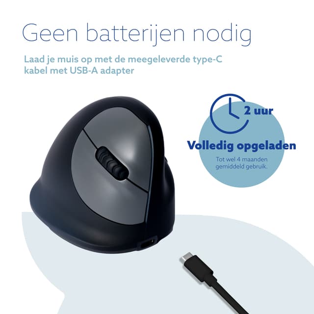 Ergonomisch muis R-Go HE Break Wireless Rechts L 7