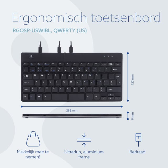 Toetsenbord R-Go Ergonomisch Split Break QWERTY 5