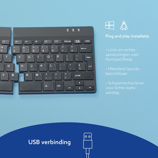 Toetsenbord R-Go Ergonomisch Split Break AZERTY 4