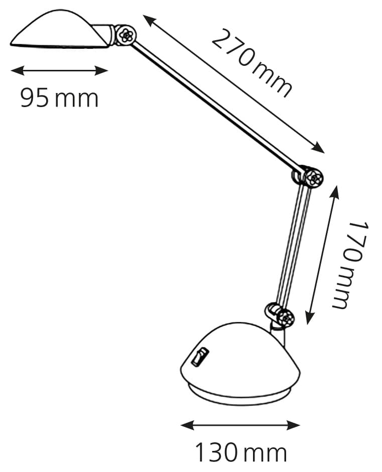 Bureaulamp Hansa led Space zwart 2
