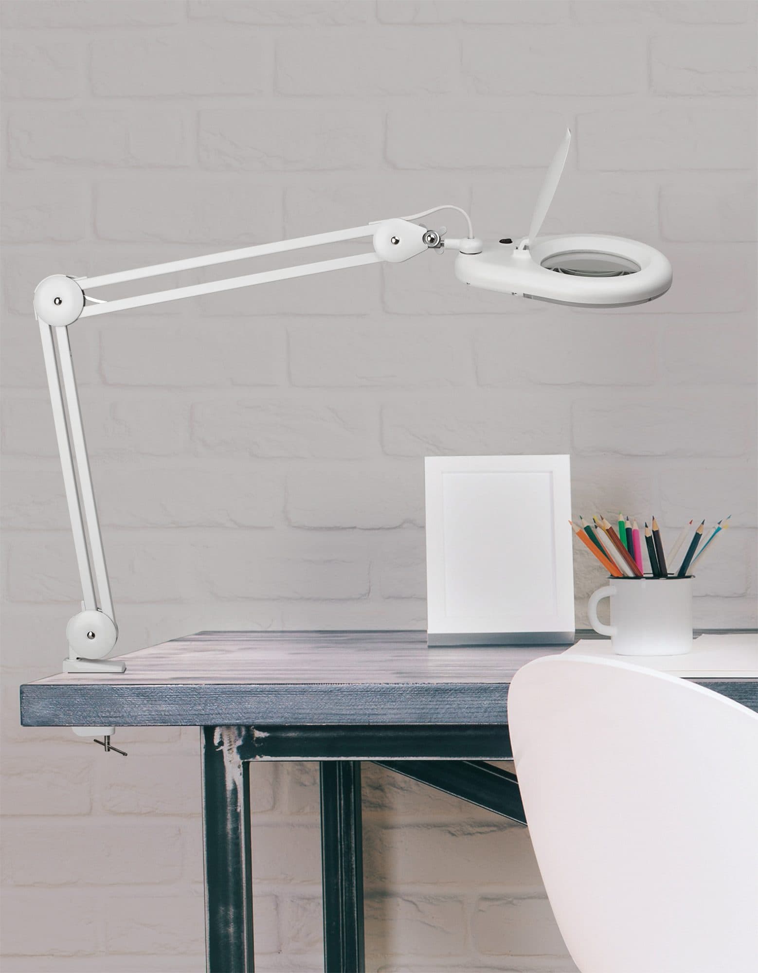 Loeplamp MAUL Viso LED tafelklem wit 3