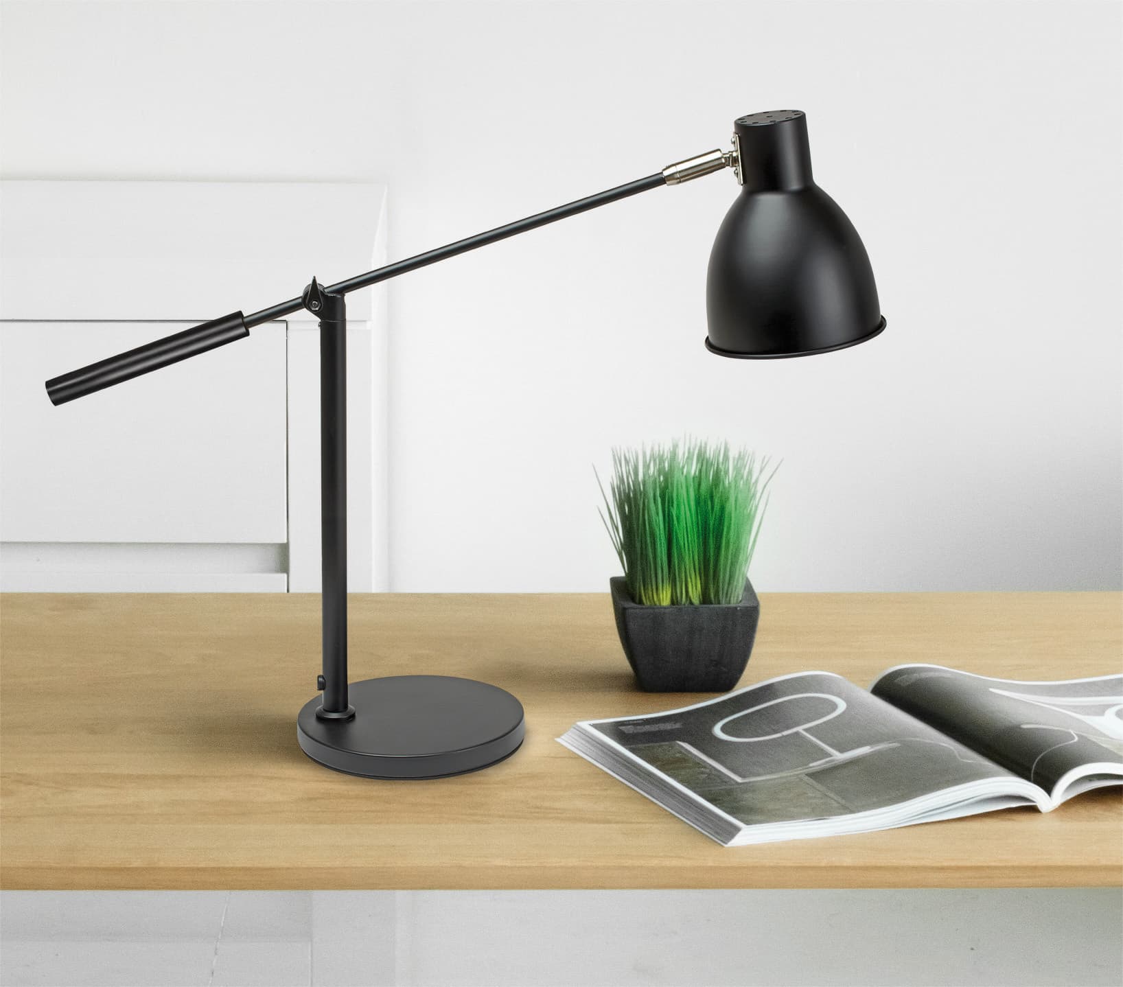 Bureaulamp MAUL Finja excl. LED lamp voet zwart 2