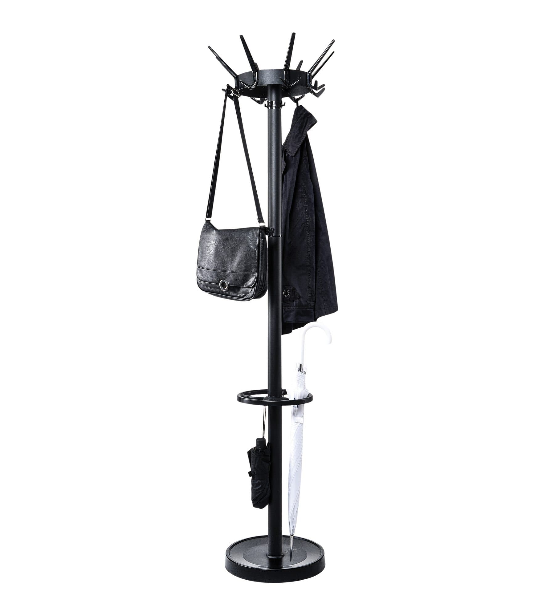 Kapstok MAUL Caligo staand 175cm 32 haken zwart RAL9004 5
