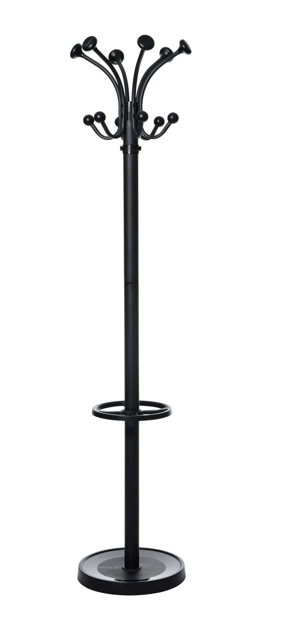 Kapstok MAUL Nubis staand 176cm 20 haken zwart RAL9004