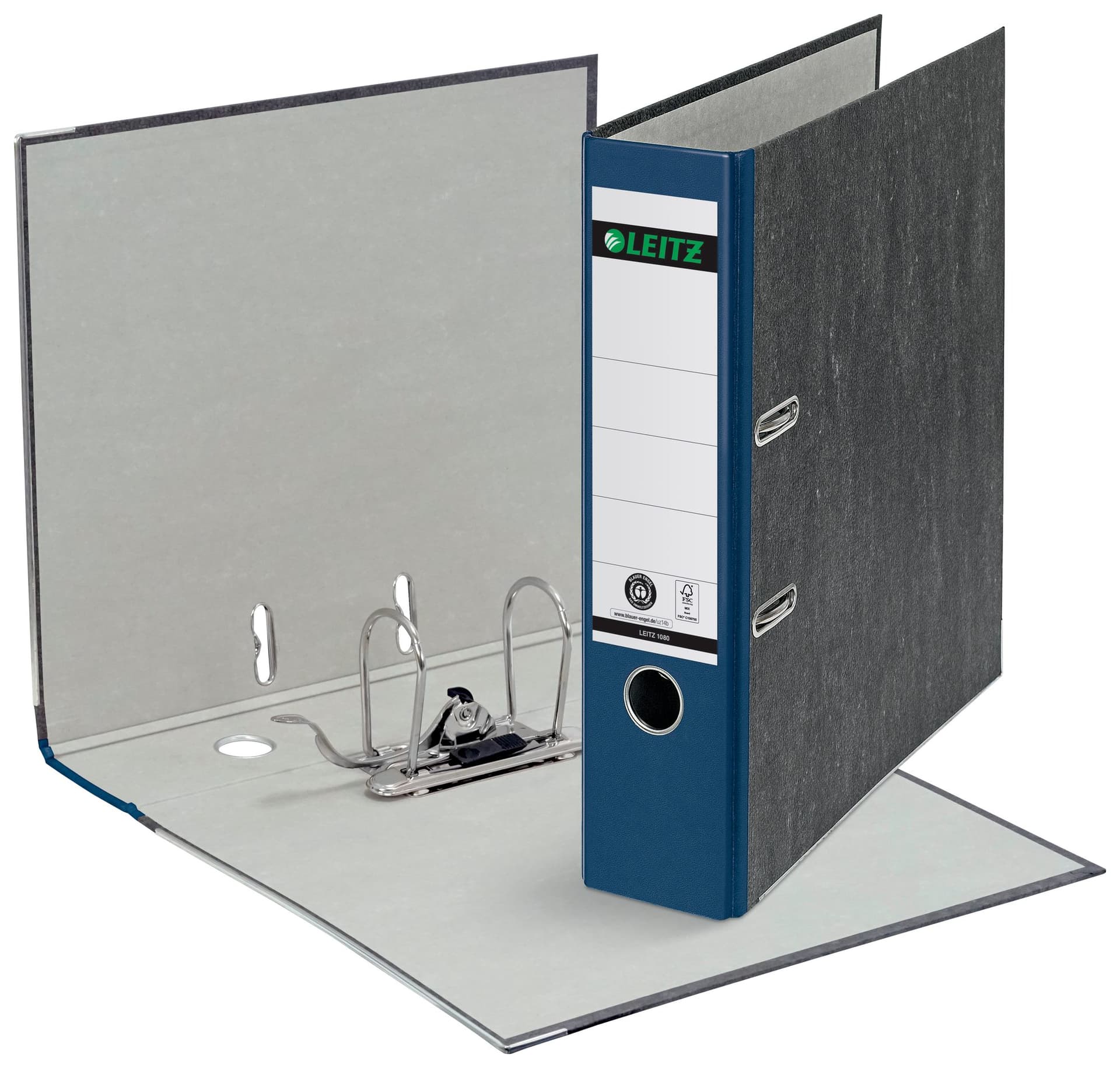 Ordner Leitz 1080 180° 80mm karton A4 blauw 2