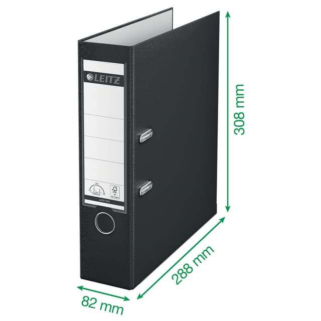 Ordner Leitz 1010 180° 80mm PP A4 rood 6