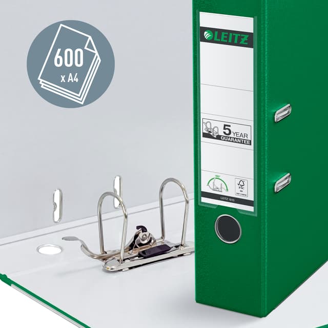Ordner Leitz 1010 180° 80mm PP A4 groen 3