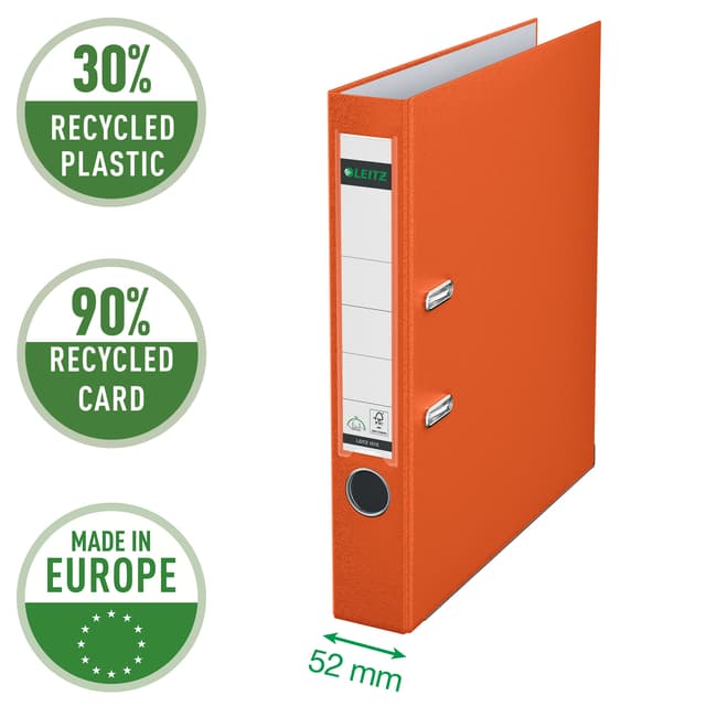 Ordner Leitz 1015 180° 50mm PP A4 oranje 2