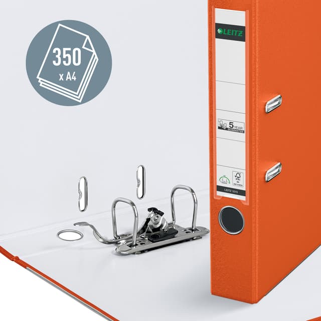 Ordner Leitz 1015 180° 50mm PP A4 oranje 3