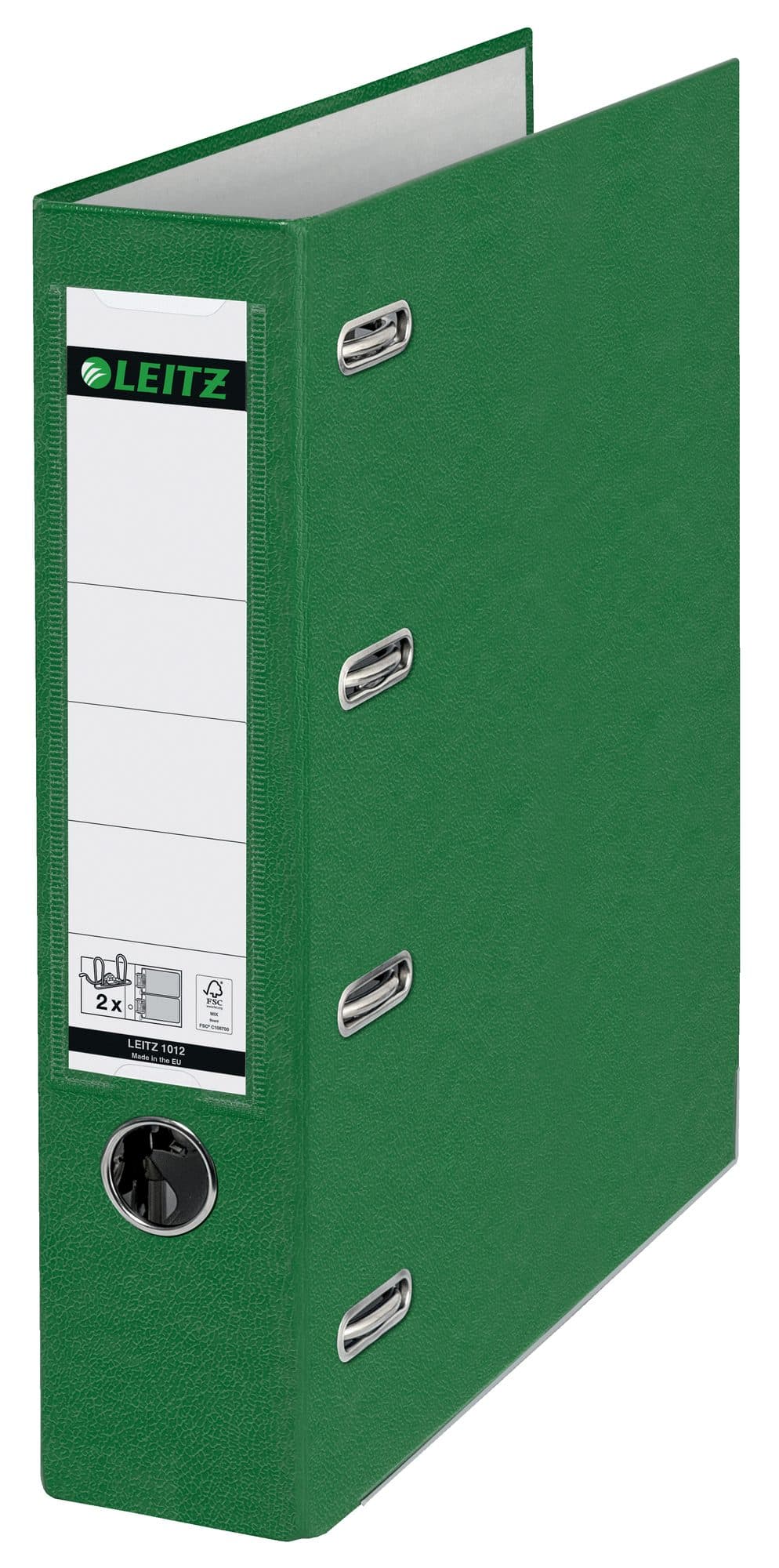 Giro-/bank ordner Leitz A4 met dubbele mechaniek 80mm PP groen 3