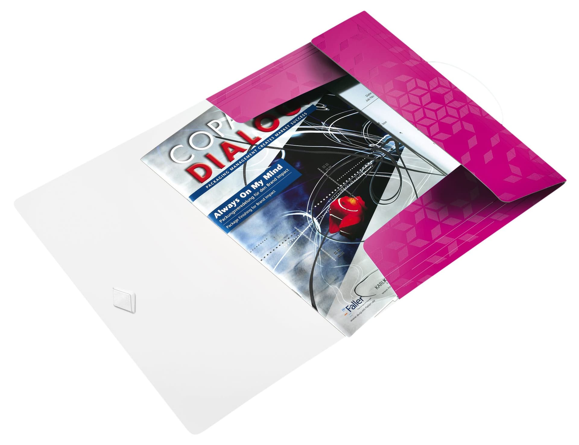 Elastomap Leitz WOW A4 3 kleppen PP roze 2