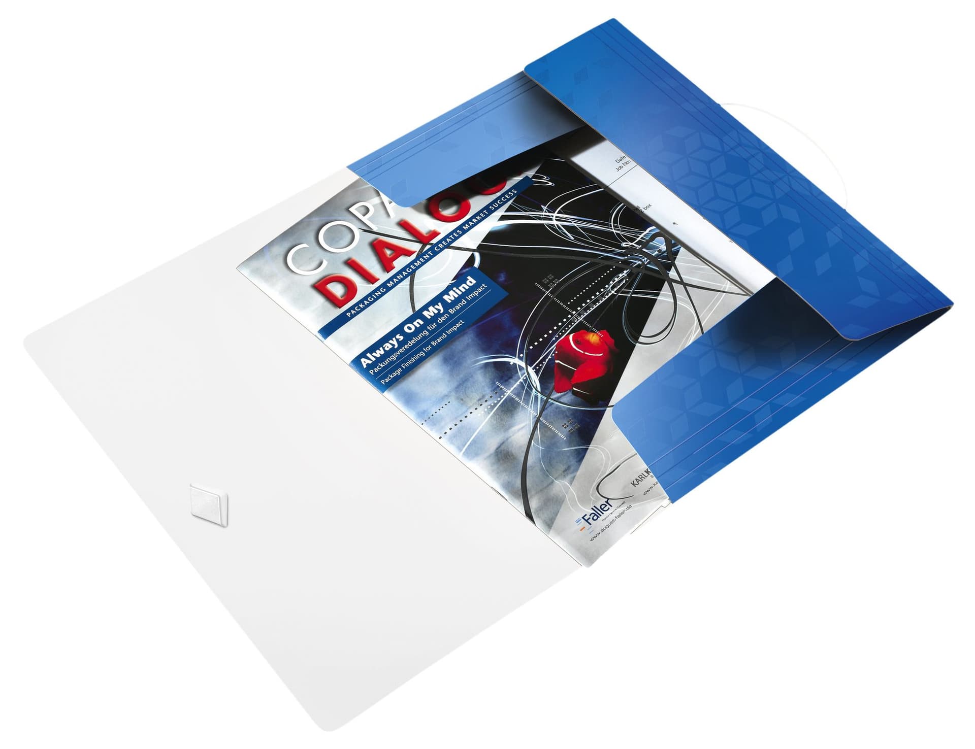 Elastomap Leitz WOW A4 3 kleppen PP blauw 2