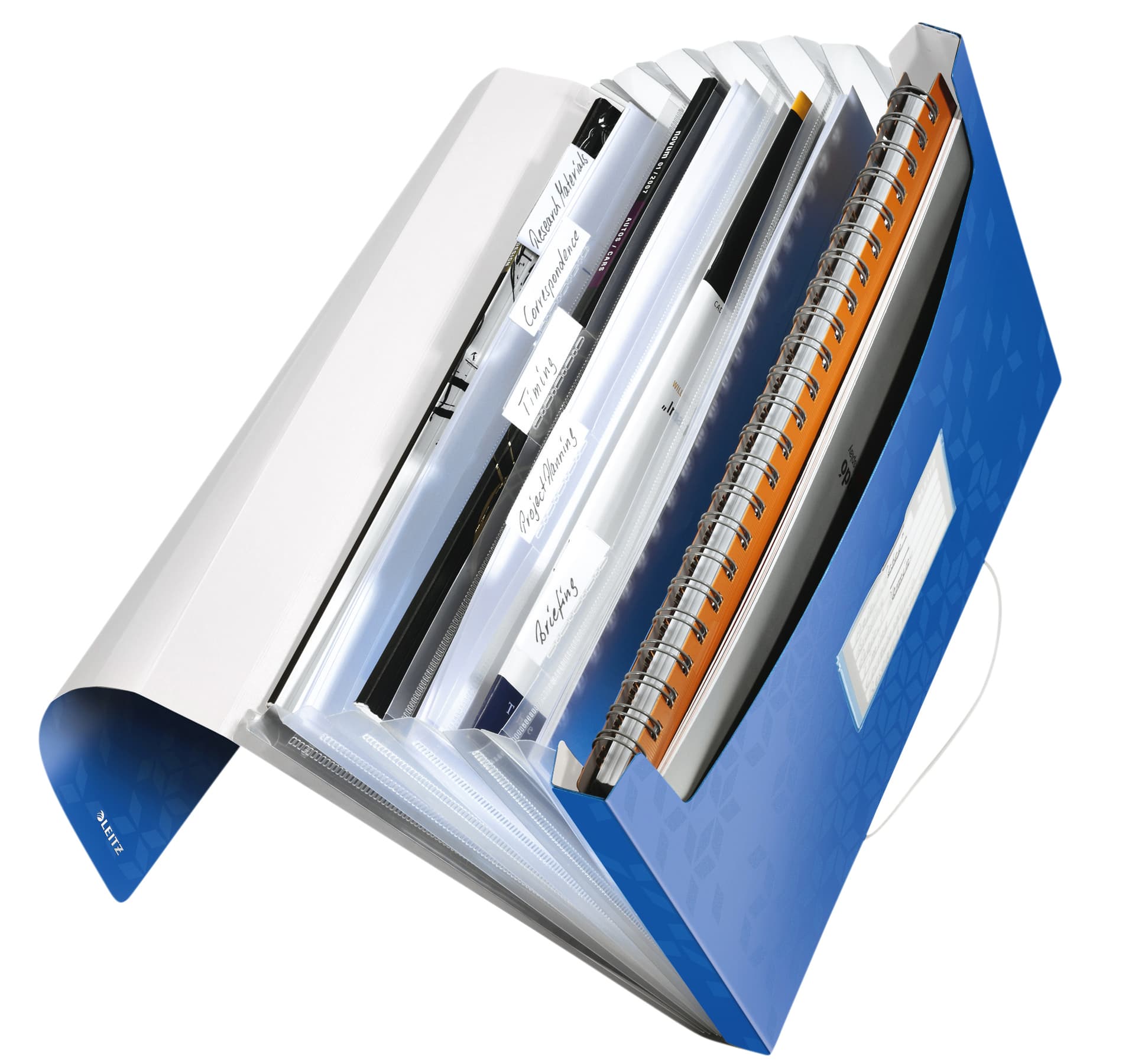 Projectmap Leitz WOW voor A4 6 vaks PP blauw 2