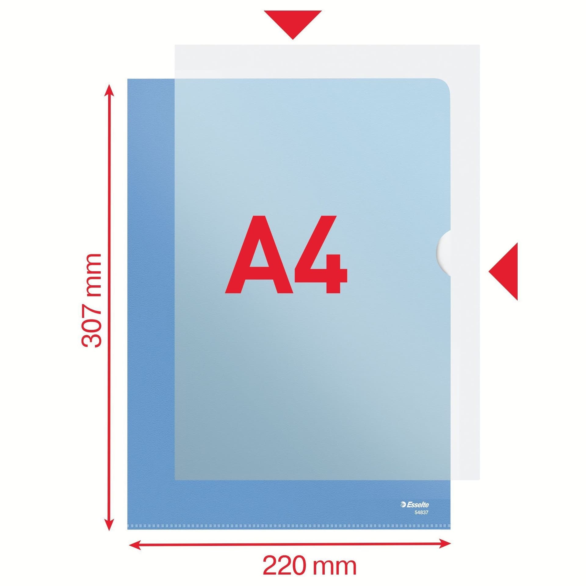Insteekmap L-model Esselte standaard A4 0.11mm PP blauw 100 stuks 3