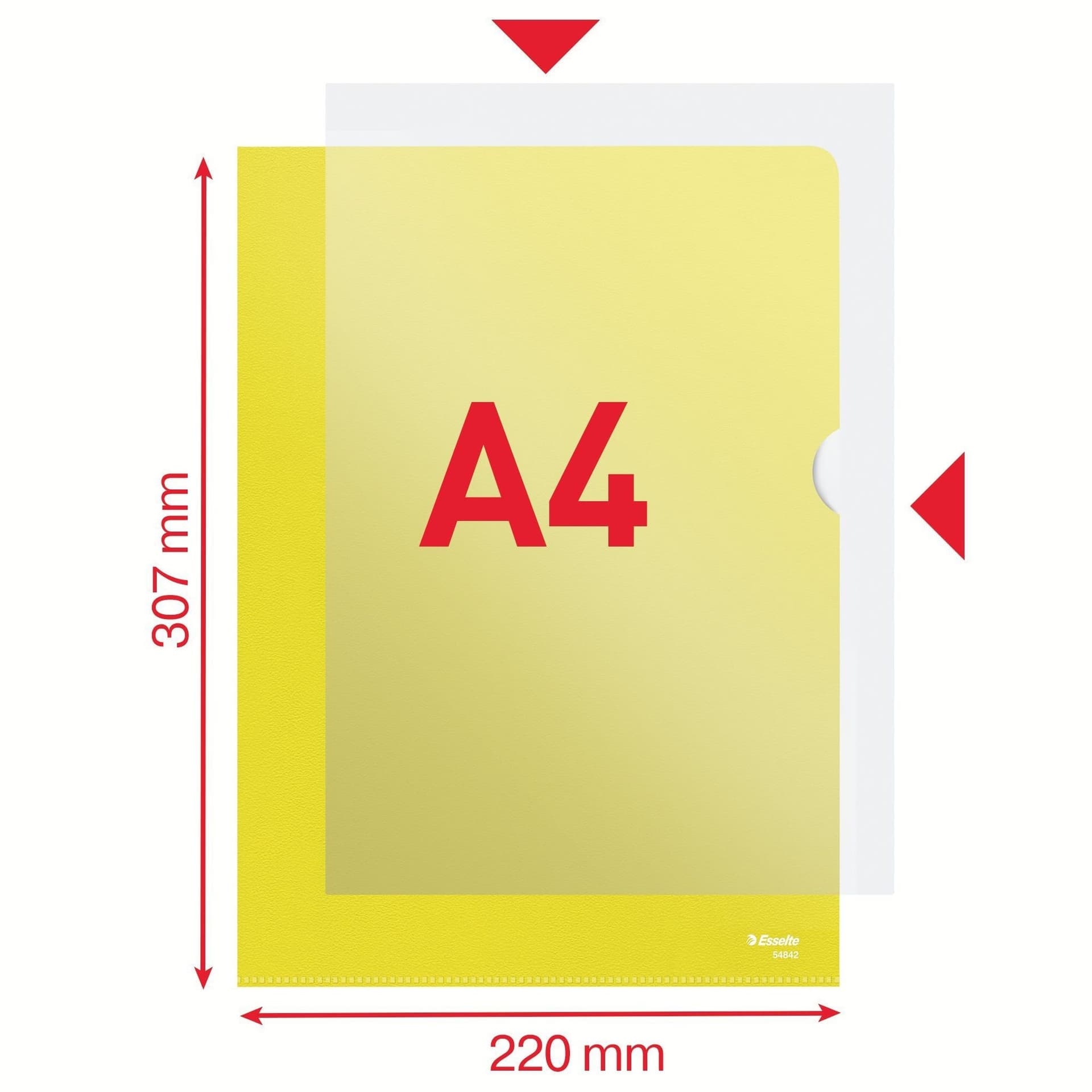 Insteekmap L-model Esselte standaard A4 0.11mm PP geel 100 stuks 2
