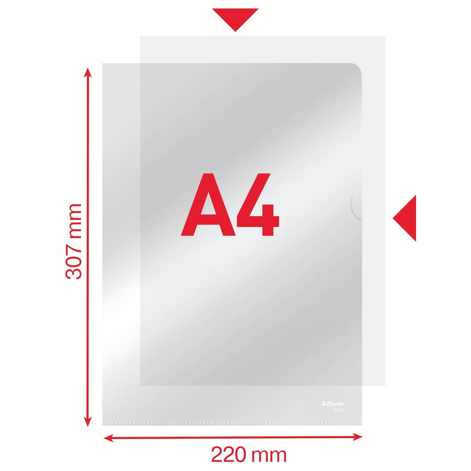 Insteekmap L-model Esselte standaard copy safe 0.11mm PP A4 glashelder 100 stuks 2