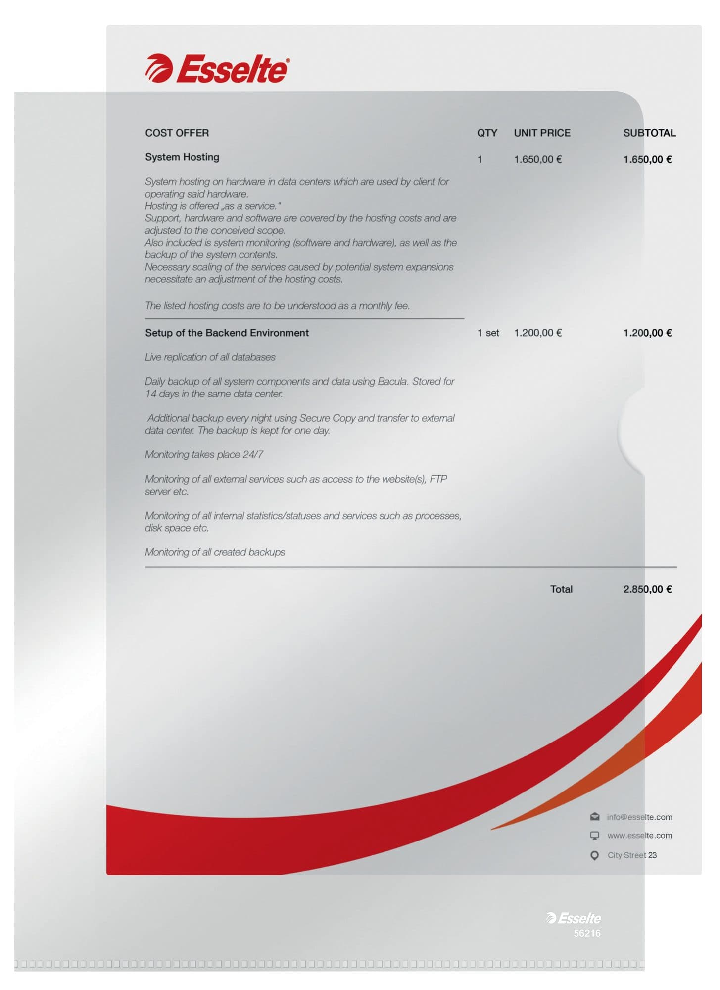 Insteekmap L-model Esselte standaard copy safe 0.11mm PP  A4 transparant 10 stuks 3