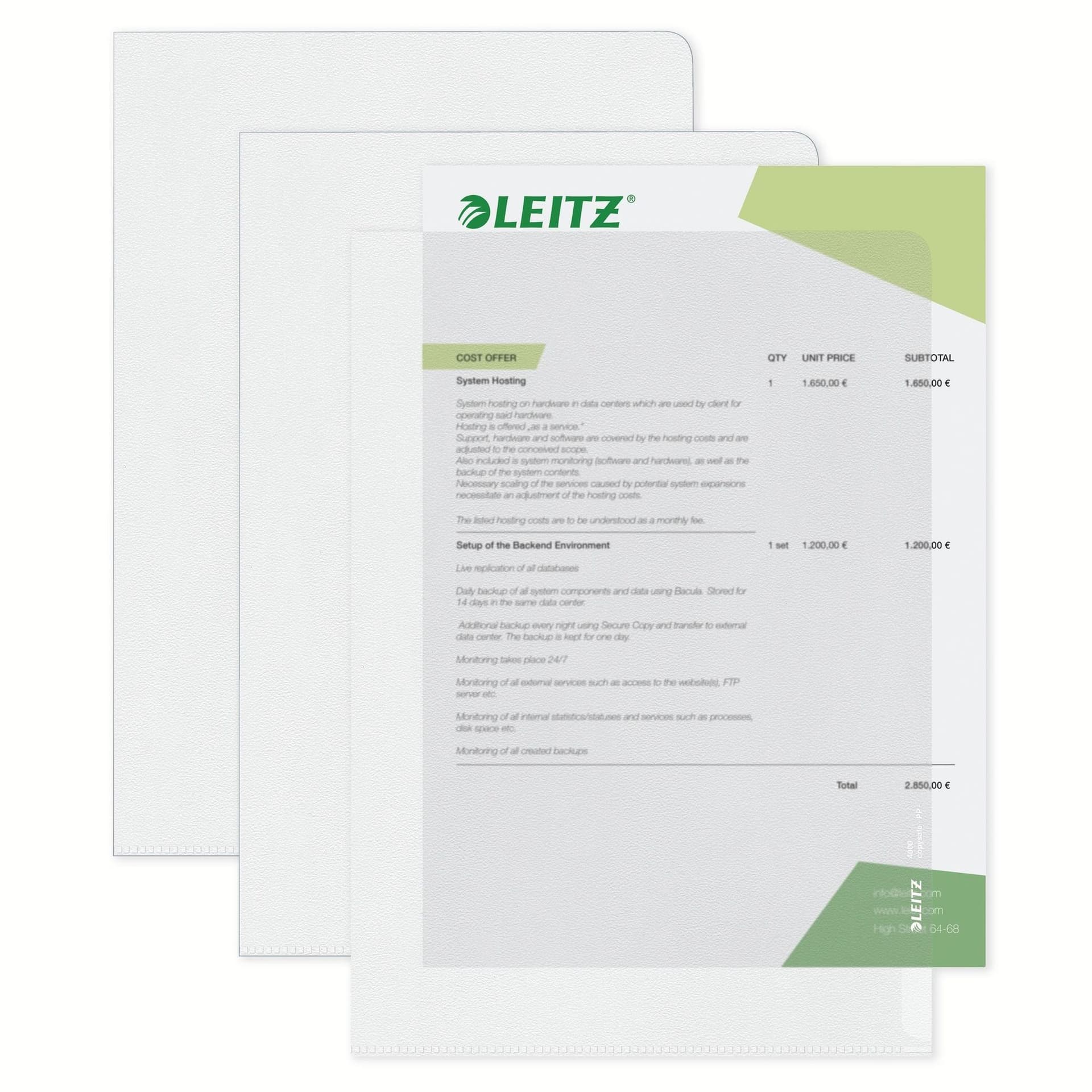 Insteekmap L-model Leitz Premium 0.13mm PP A4 transparant 100 stuks 4