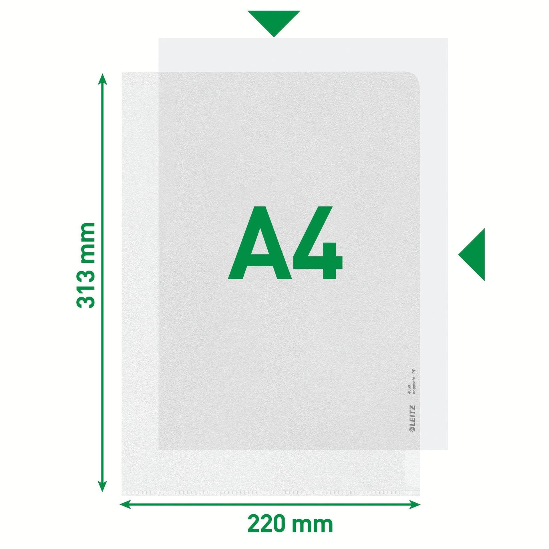 Insteekmap L-model Leitz Premium copy safe 0.17mm PP A4 transparant 100 stuks 2