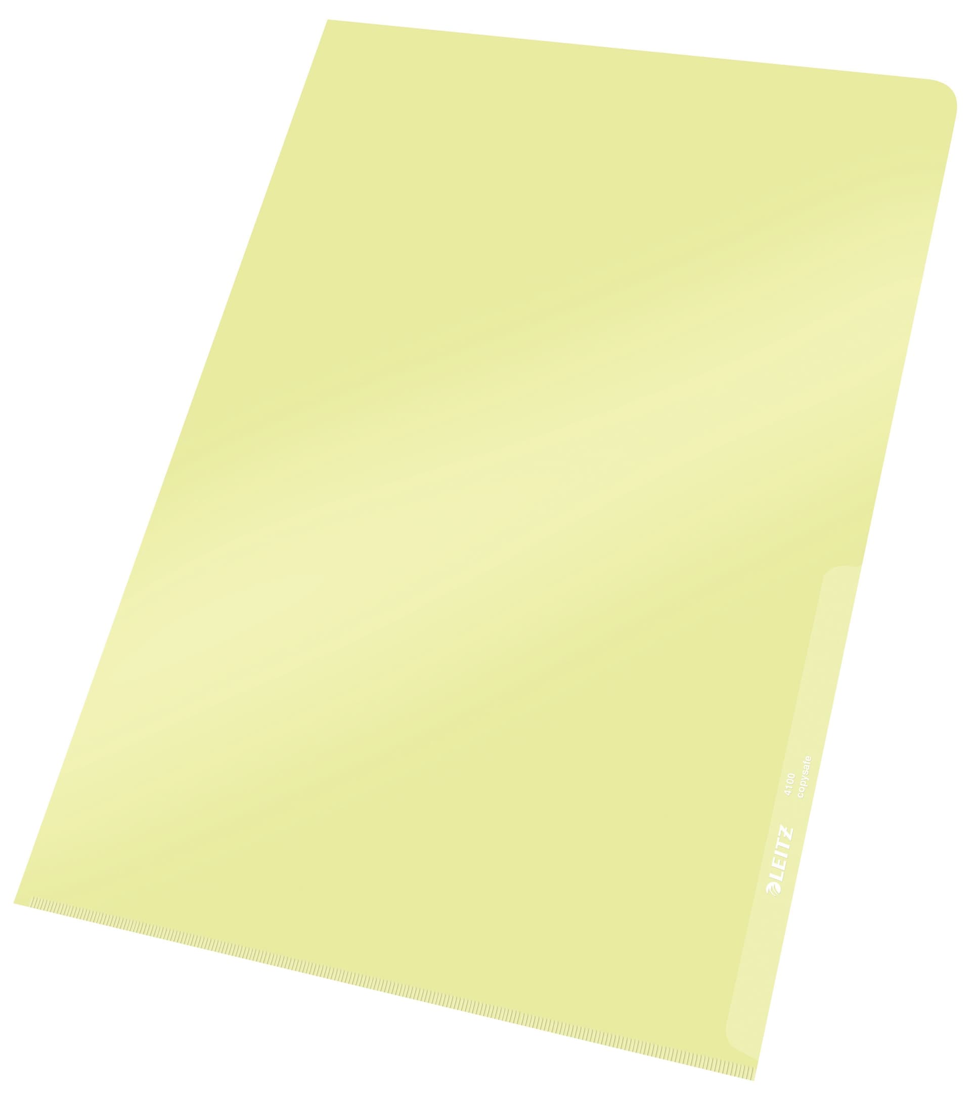 Insteekmap L-model Leitz Premium copy safe 0.15mm PVC A4 geel 100 stuks 3