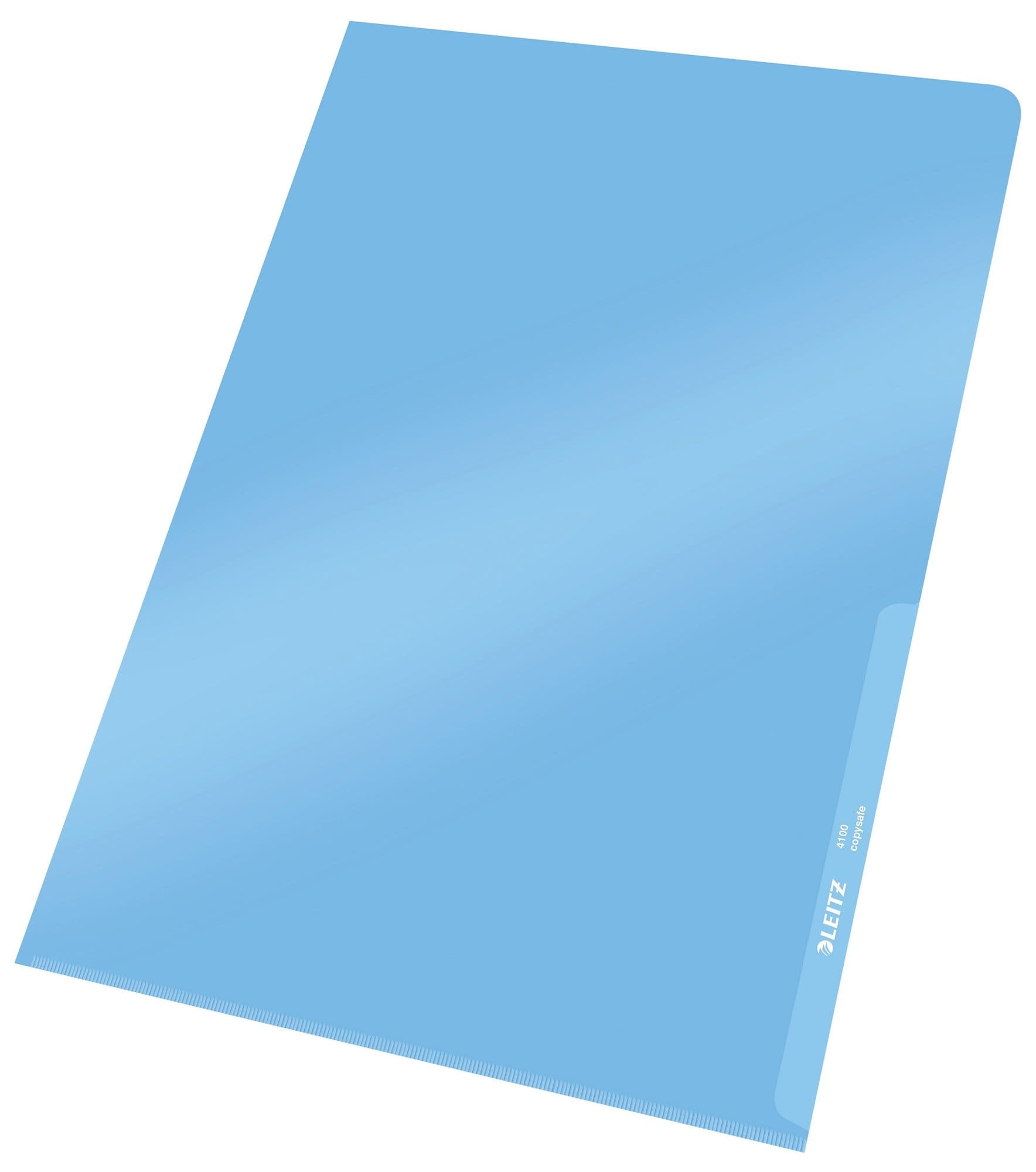 Insteekmap L-model Leitz Premium lasnaad copy safe 0.15mm PVC A4 blauw 100 stuks 3