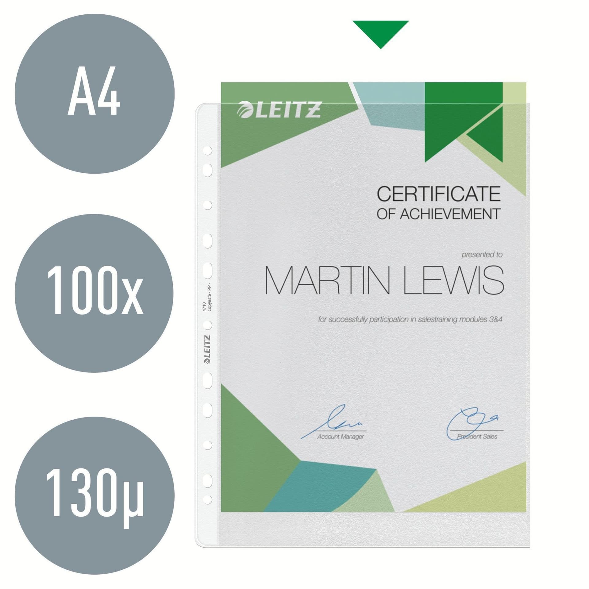 Showtas Leitz Premium copy safe 0.13mm PP A4 100 stuks 3