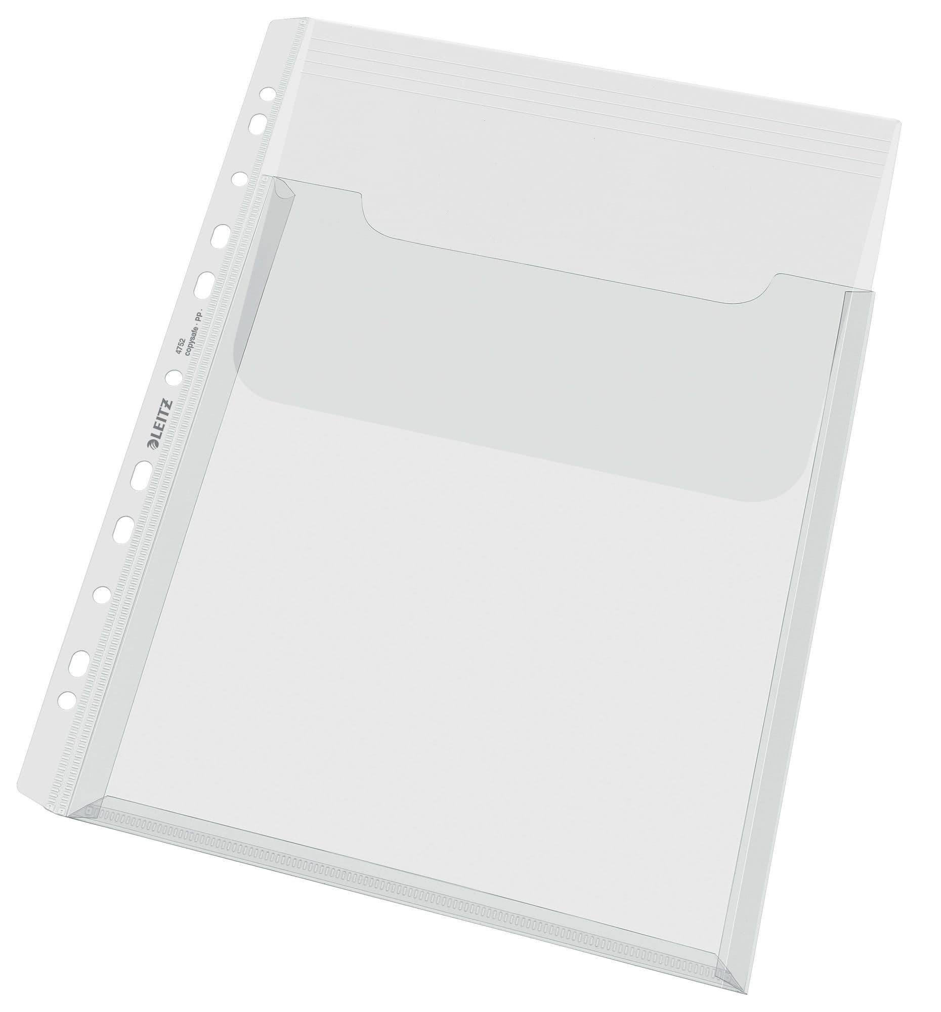 Harmonica showtas Leitz Premium met bovenklep copy safe PP A4 glashelder 5 stuks