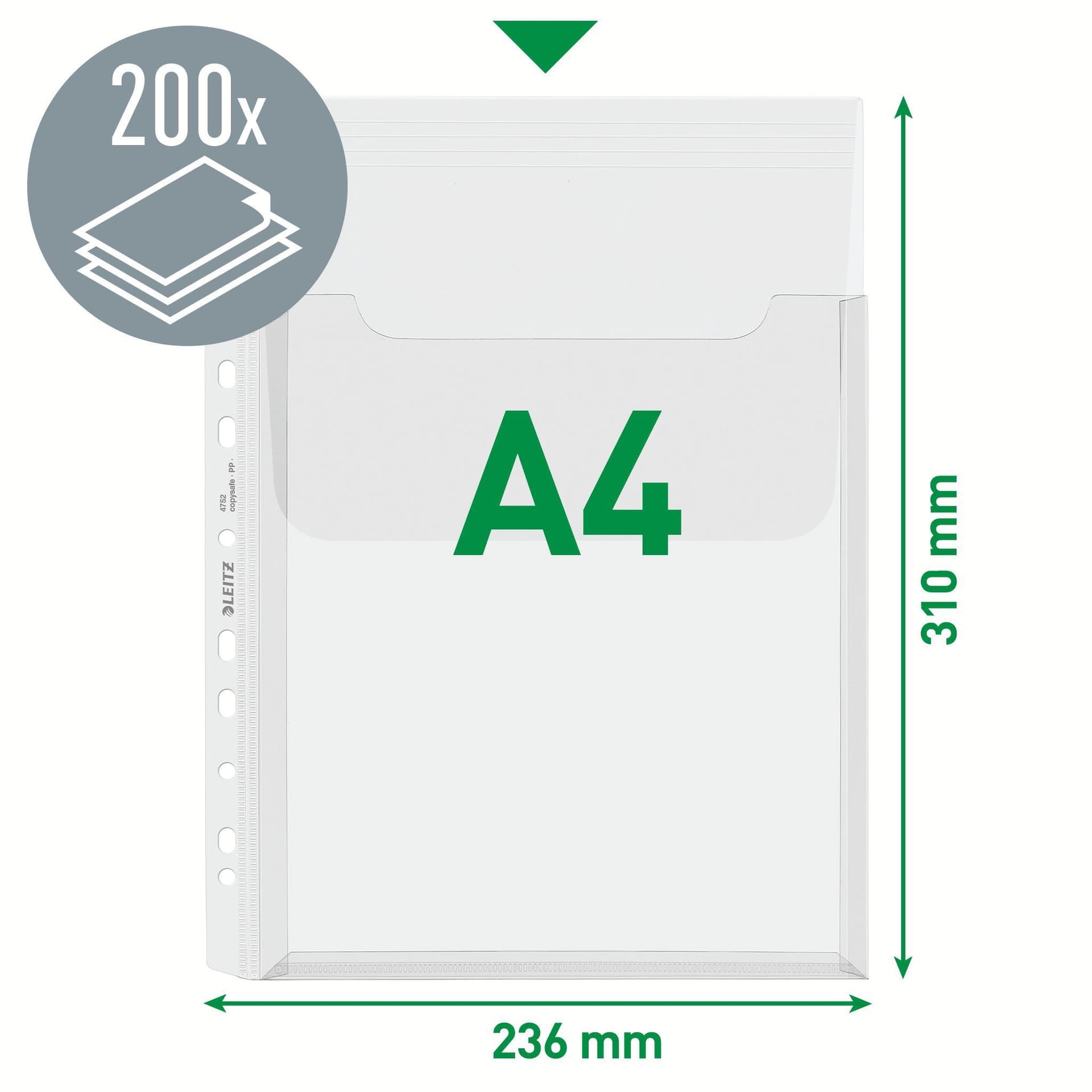 Harmonica showtas Leitz Premium met bovenklep copy safe PP A4  glashelder 5 stuks 3